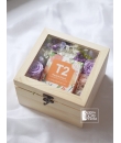 T2 Tea Flower Box - Preserved flowers,Wooden gift box,T2 tea sachets - Singapore Preserved Flowers