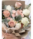 Cappuccino - Cappuccino Rose Bouquet, Flower Bouquet Delivery Singapore