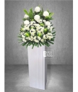 White Arrangement Stand - Flower For Funeral -  24Hrs City Florist