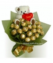 Ferrero Rocher Bouquet with bear bouoquet