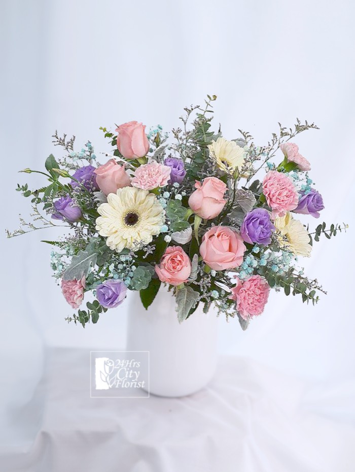 Floral Finesse - Pink Flower Jar