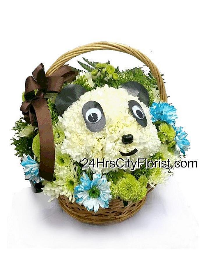 panda flower basket