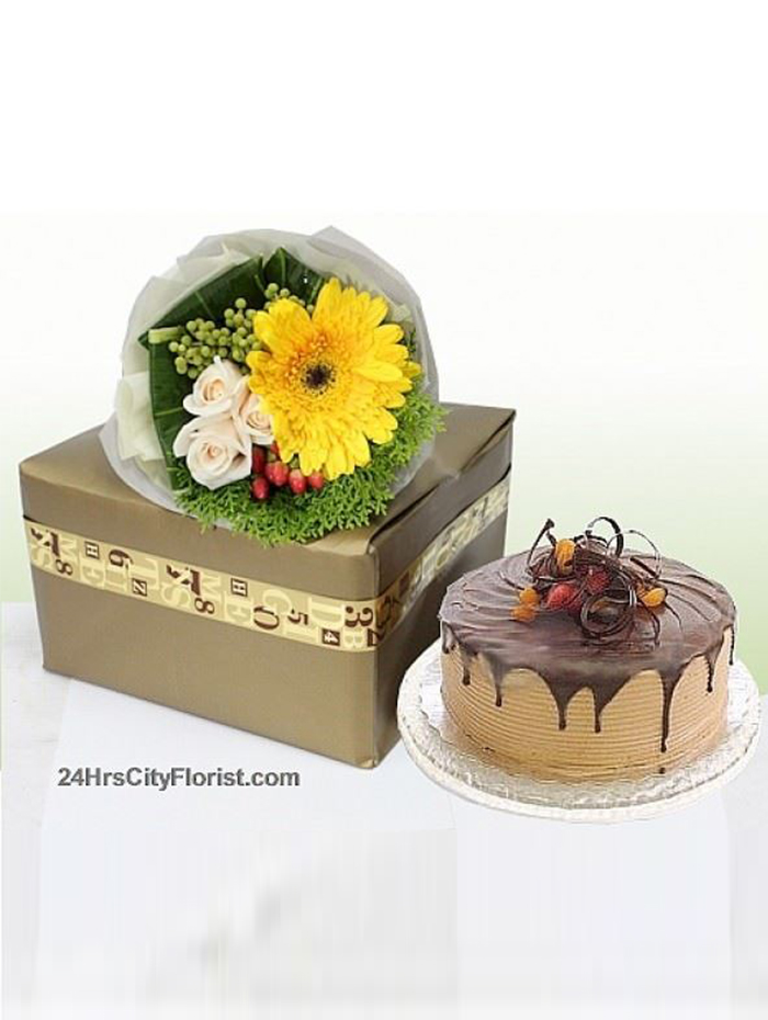 Birthday Elegance - Cake and Flower Delivery