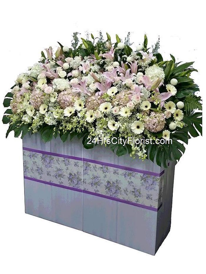 Highest Tribute Grand Condolence Flower Stand -  Flowers -  Singapore Condolence Flowers