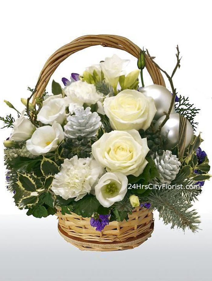 Christmas Flower Basket